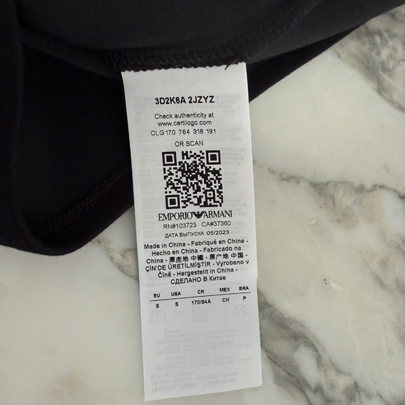 EA7 EMPORIO ARMANI Womans Gray GA Logo Stretch Tank Top MED/Sm, 3D2K6A - Picture 4 of 9